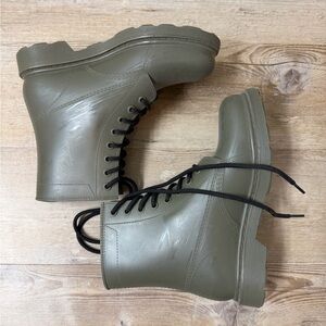 Olive Green Rain Boots